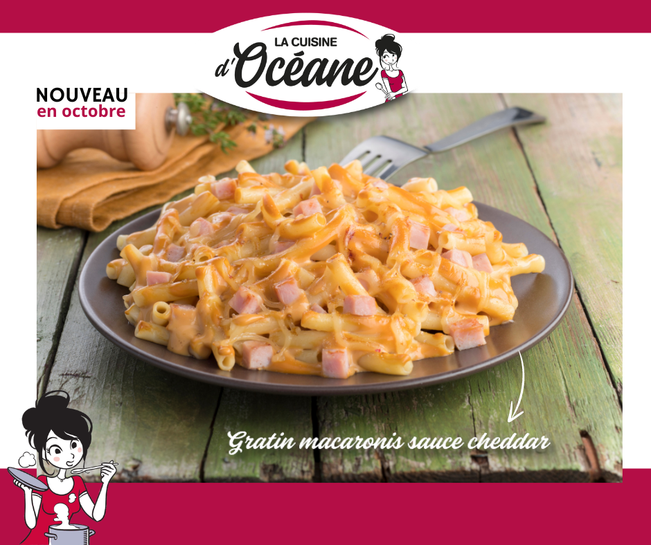 La Cuisine d'Océane vous propose un gratin de macaronis sauce cheddar